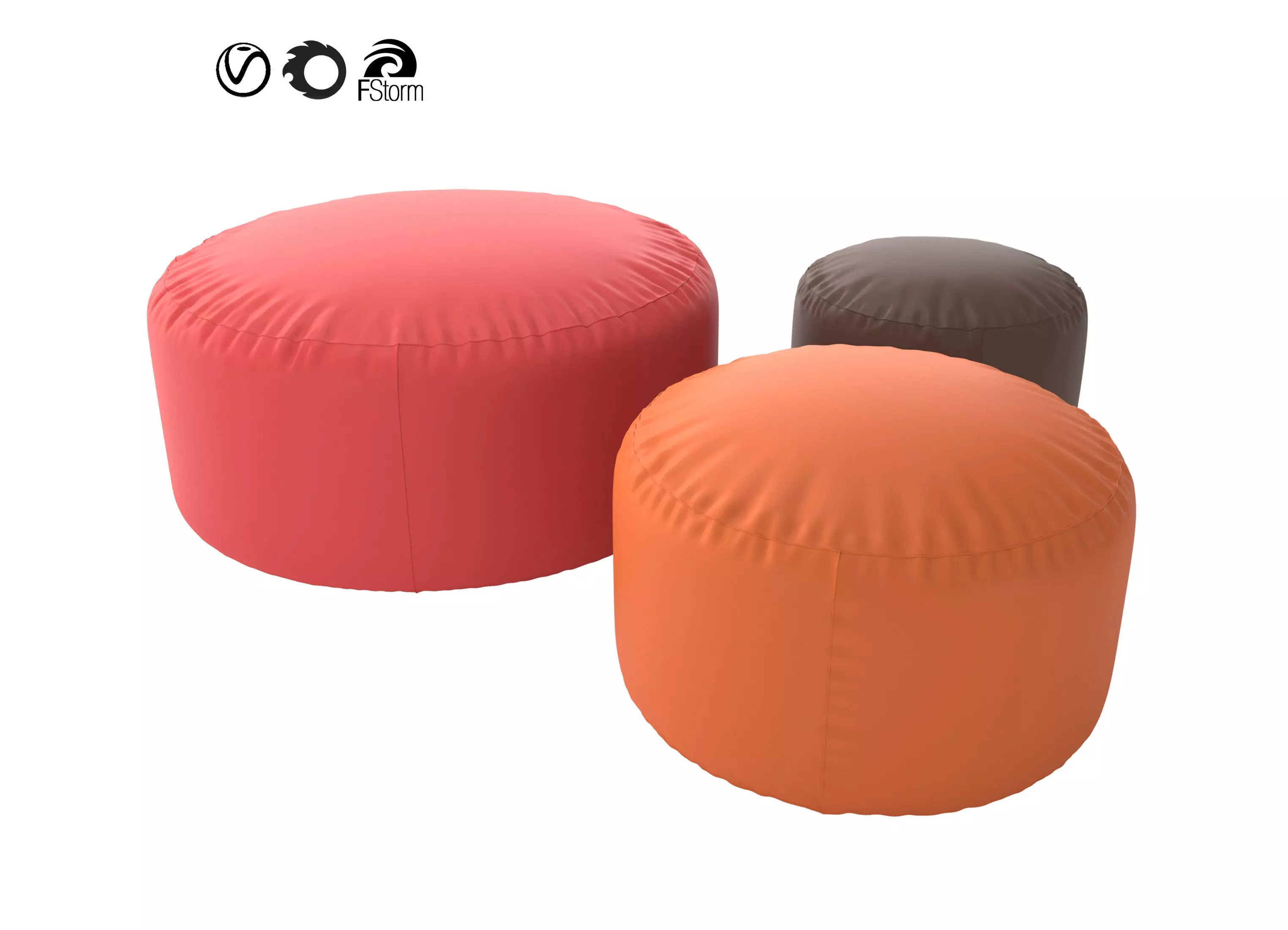 Ottoman Casamania  Horm Pouf Polon 3D model_0