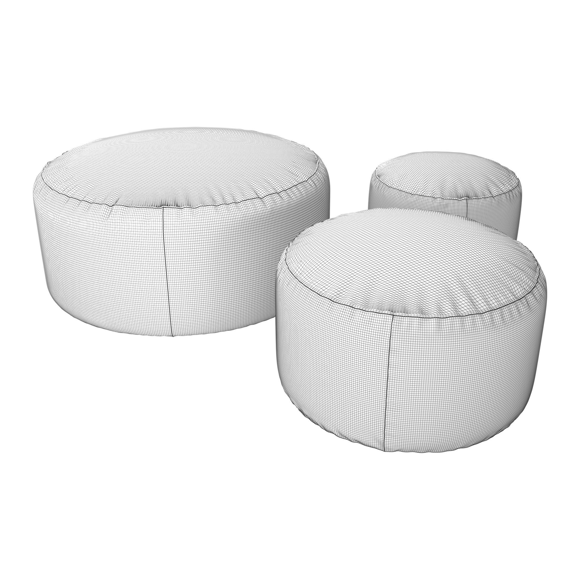 Ottoman Casamania  Horm Pouf Polon 3D model_5