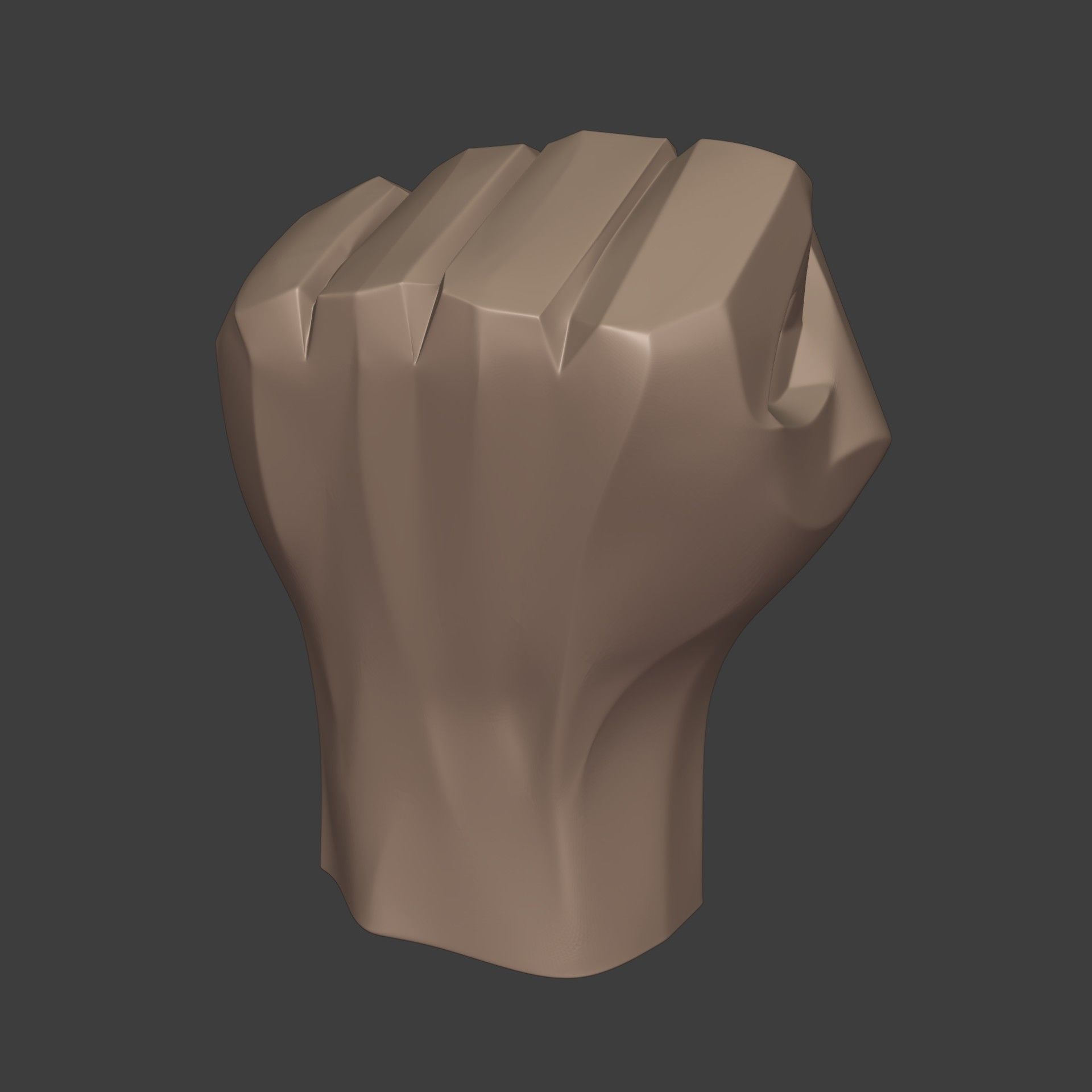 Abstract Hand Fist Figurine Statue 3D print model_9