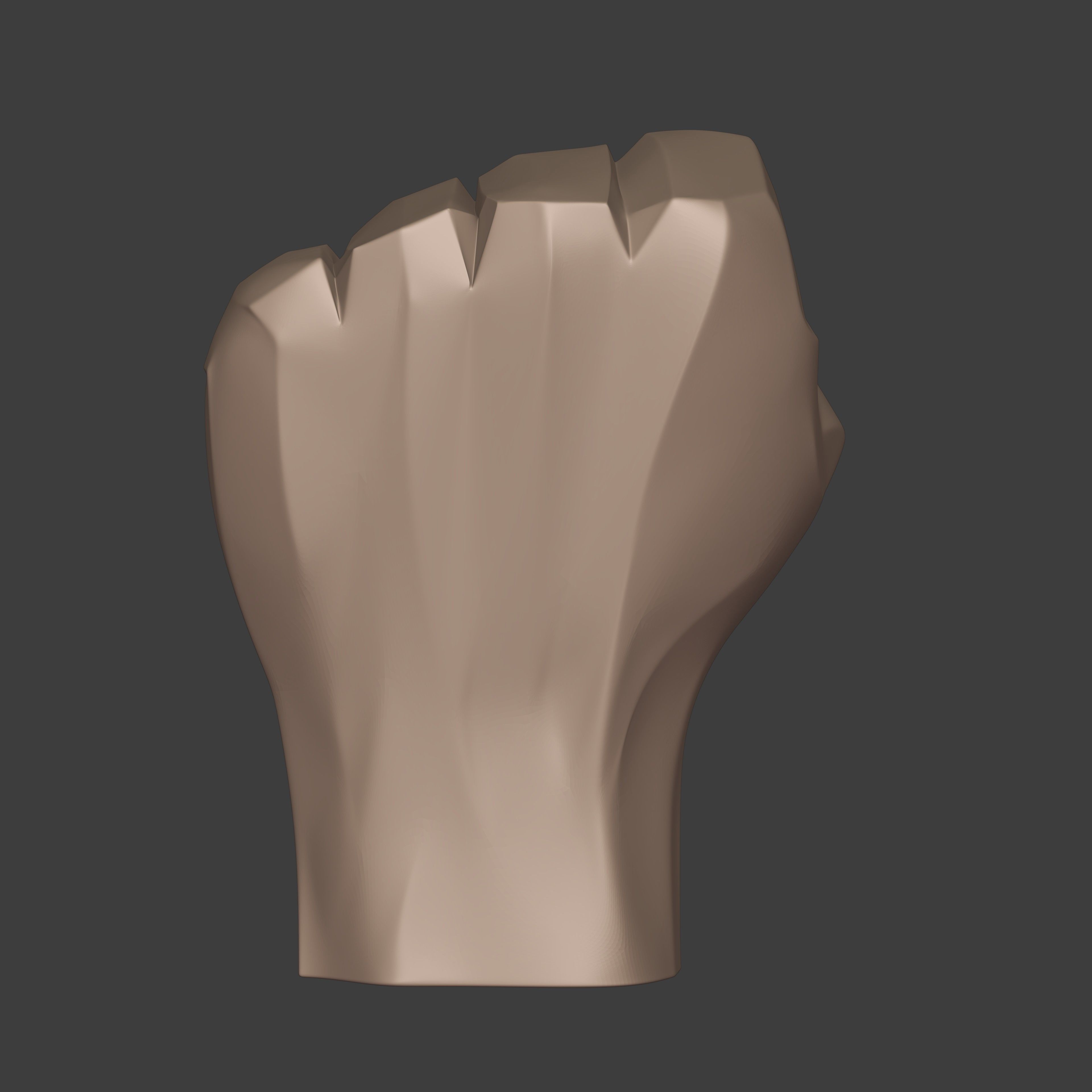 Abstract Hand Fist Figurine Statue 3D print model_8