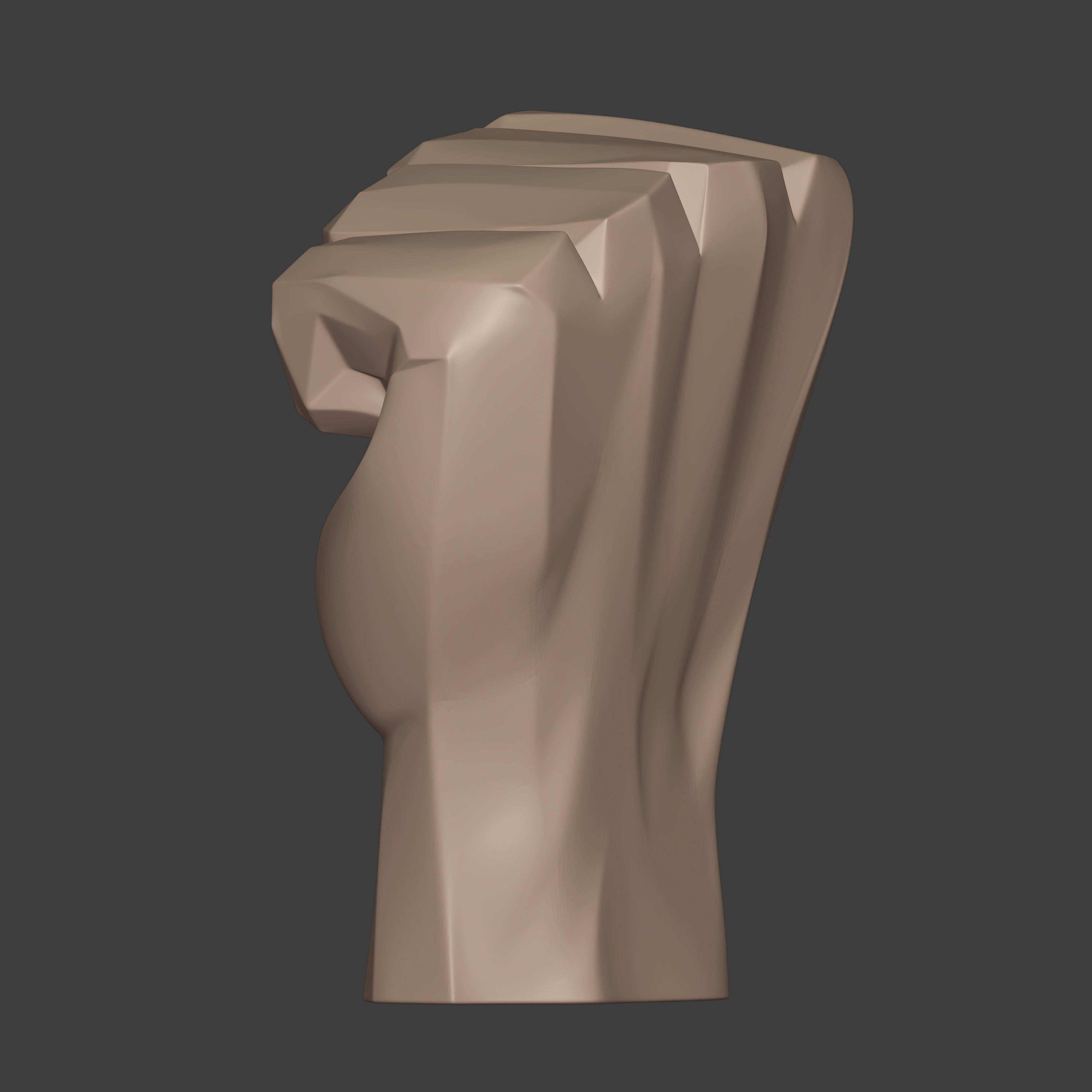 Abstract Hand Fist Figurine Statue 3D print model_7