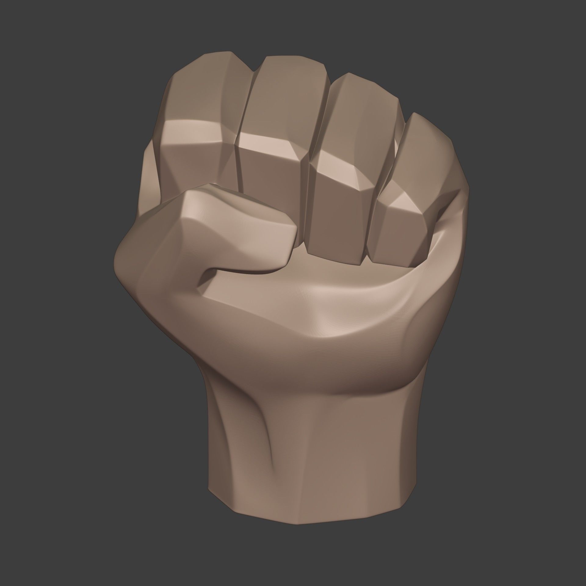 Abstract Hand Fist Figurine Statue 3D print model_13