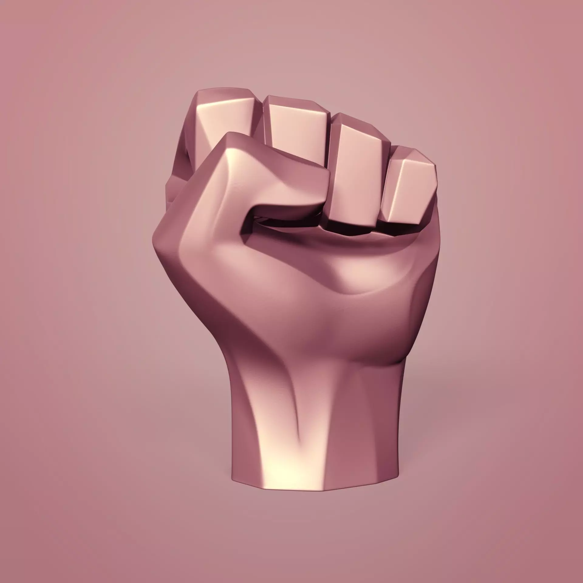 Abstract Hand Fist Figurine Statue 3D print model_0