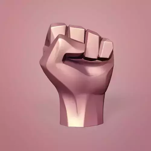 Abstract Hand Fist Figurine Statue 3D print model