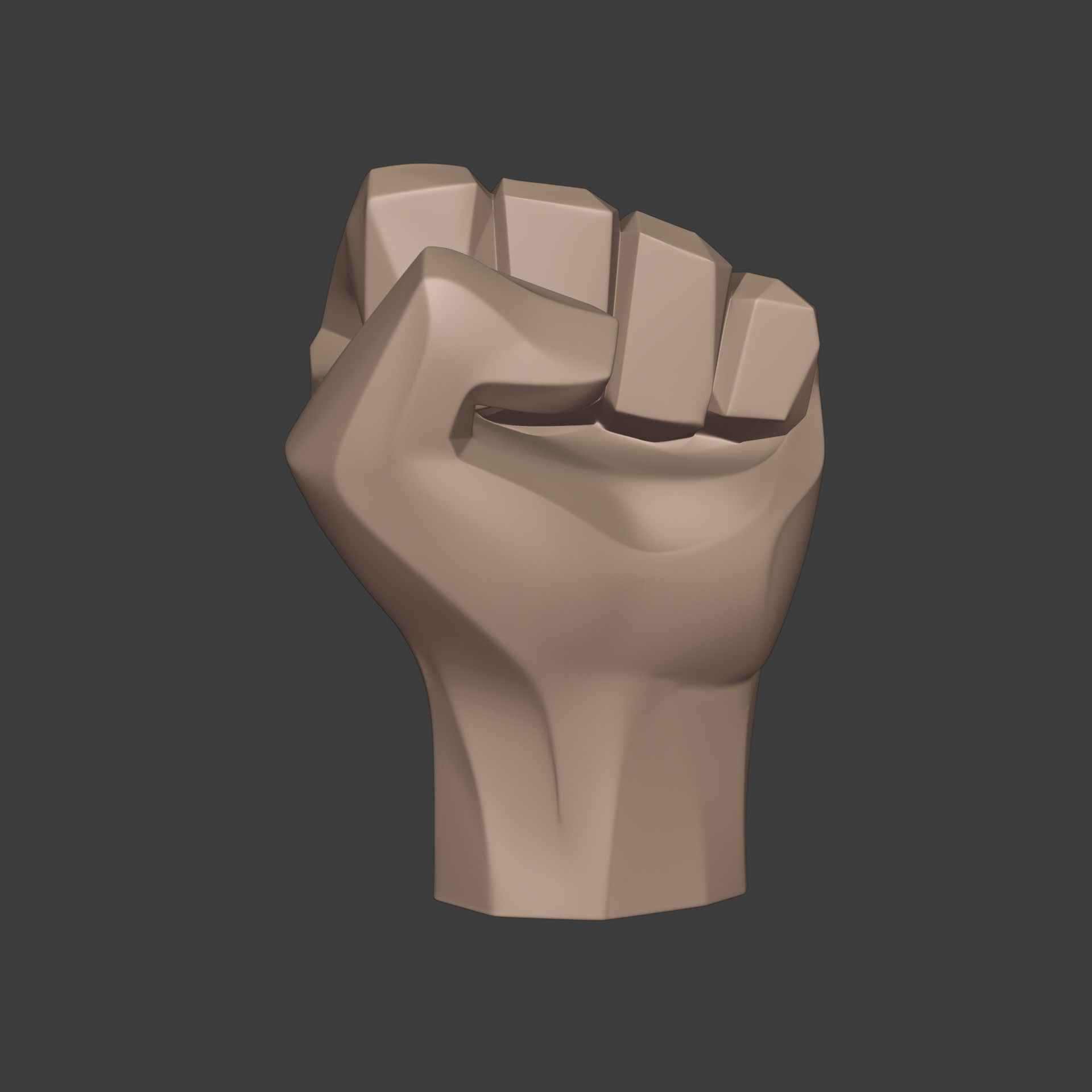 Abstract Hand Fist Figurine Statue 3D print model_1