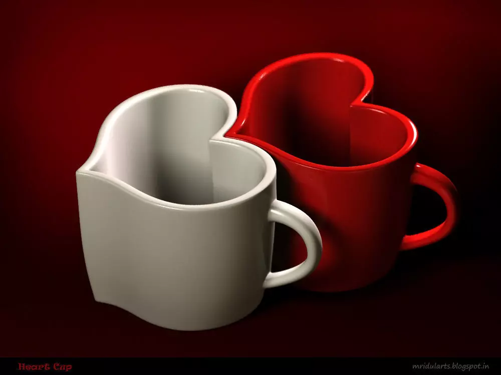 Heart Shaped Cup 3D print model