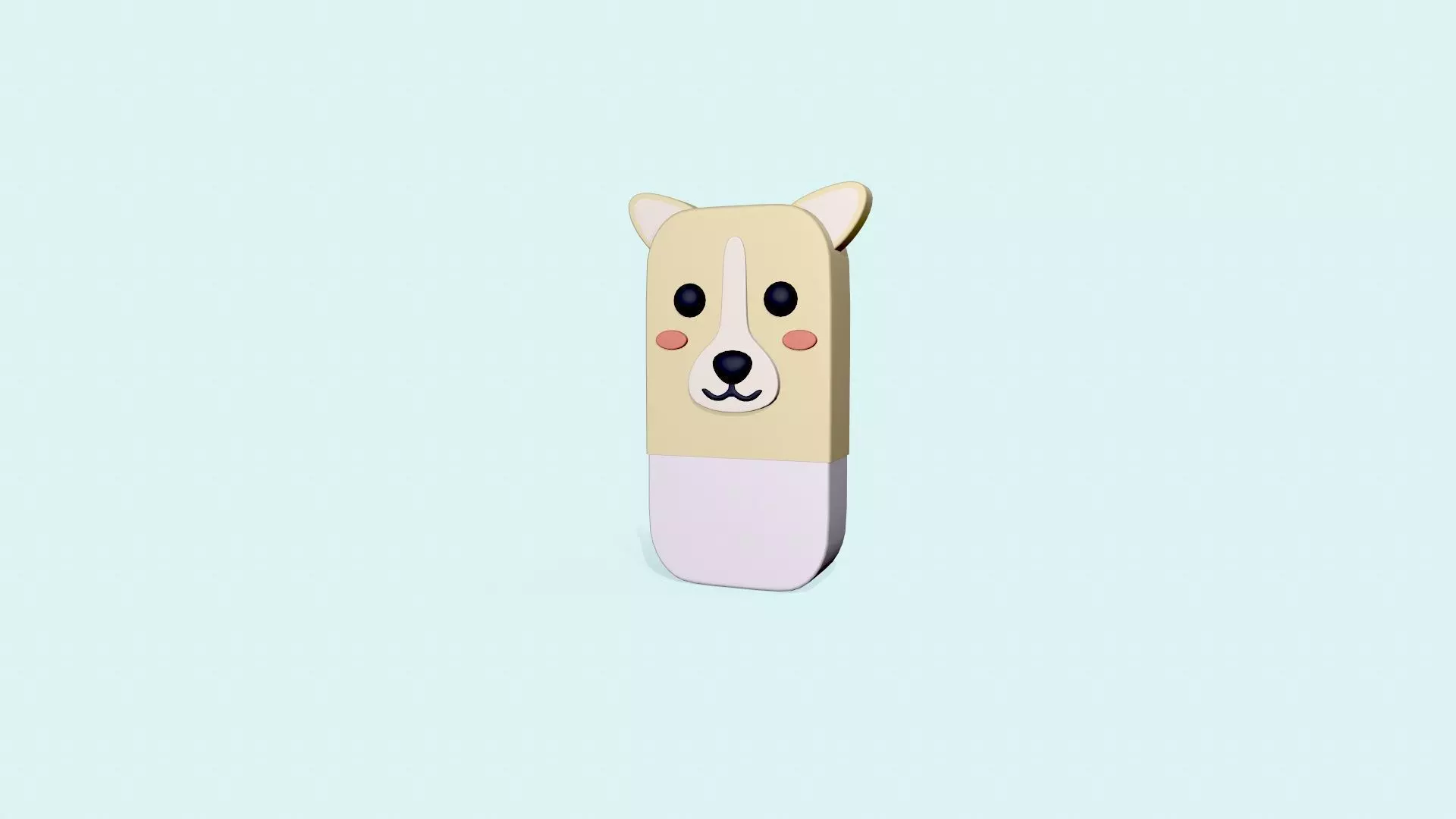 Dog Eraser Cute Low-poly 3D model