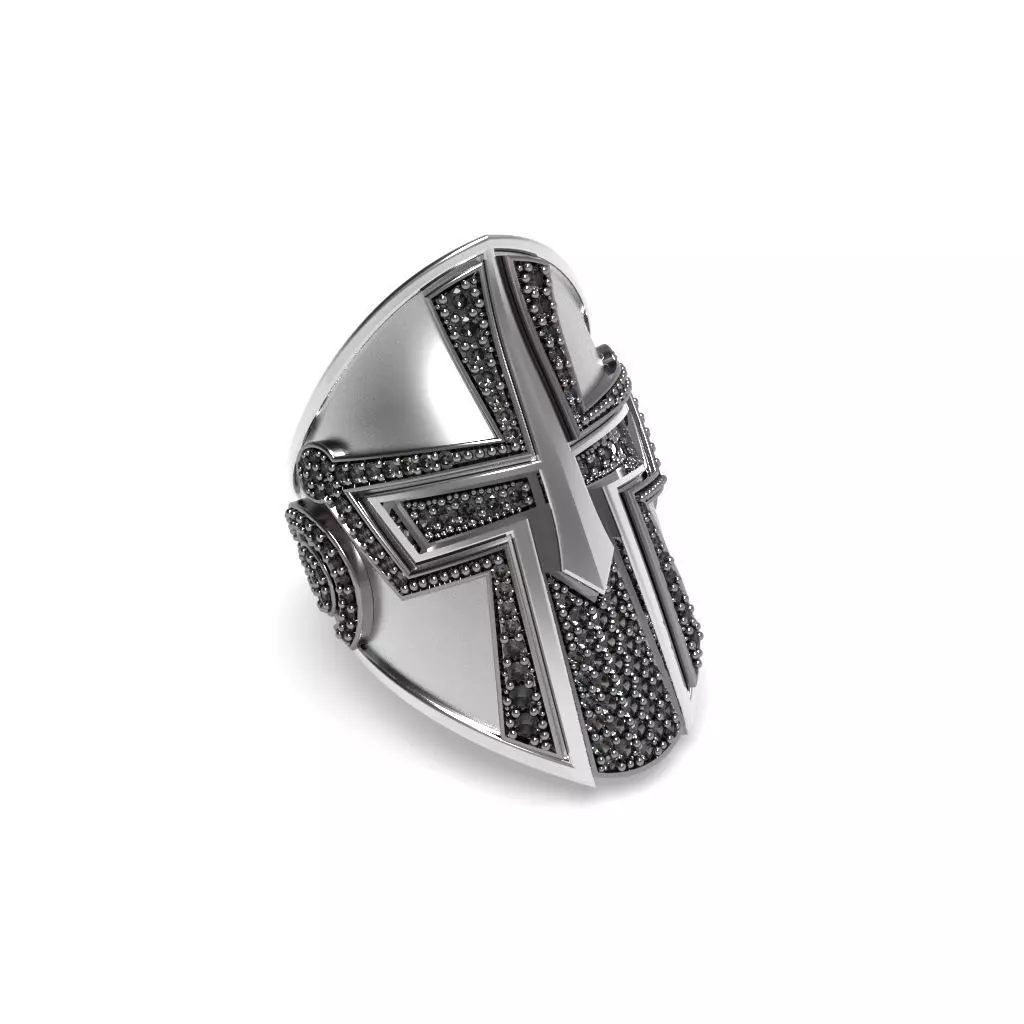 Spartan helmet Ring - Jewelry 3D - AN-627 3D print model