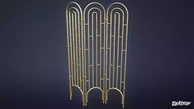 ART DECO - Room Divider 01 - LOW POLY Low-poly 3D model