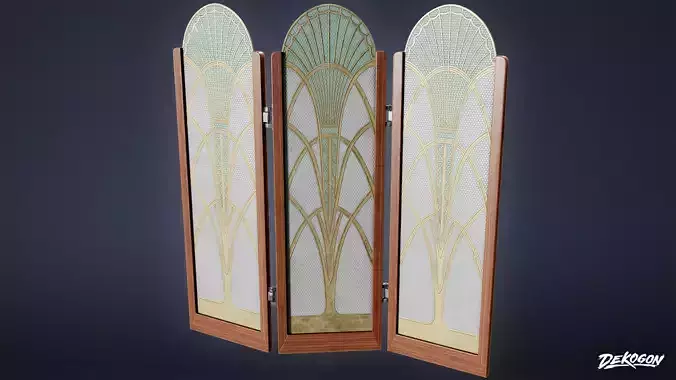 ART DECO - Room Divider 02 - LOW POLY