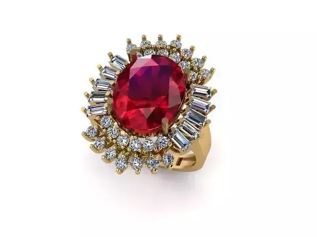 ruby and daimond wedding ring