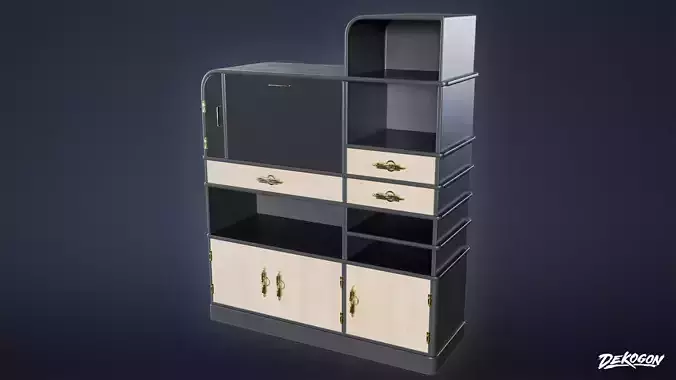 ART DECO - Shelf 01 - LOW POLY