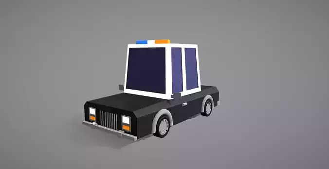 Low-Poly Police Car