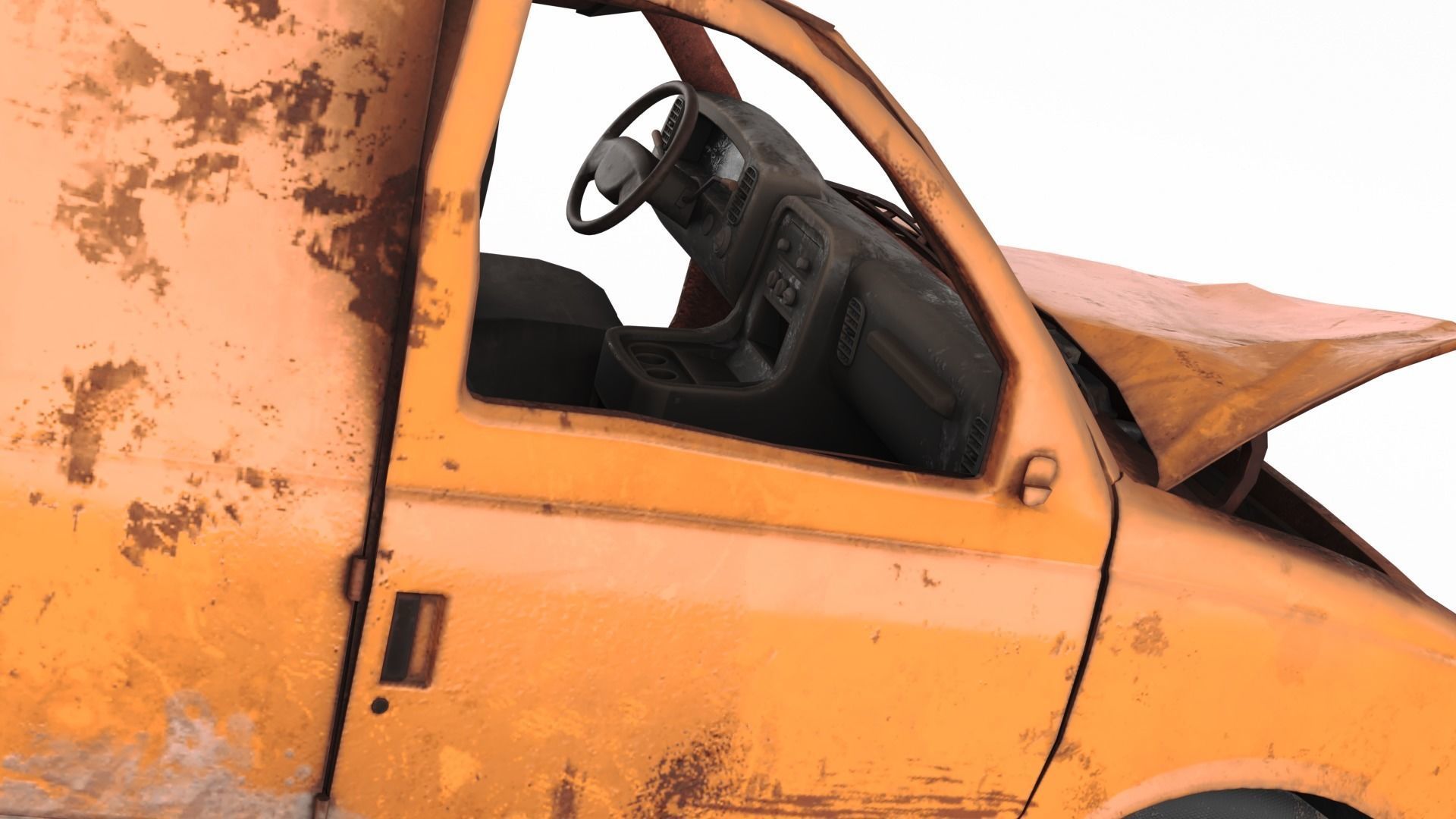 Crashed Van 01 Low-poly 3D model_15