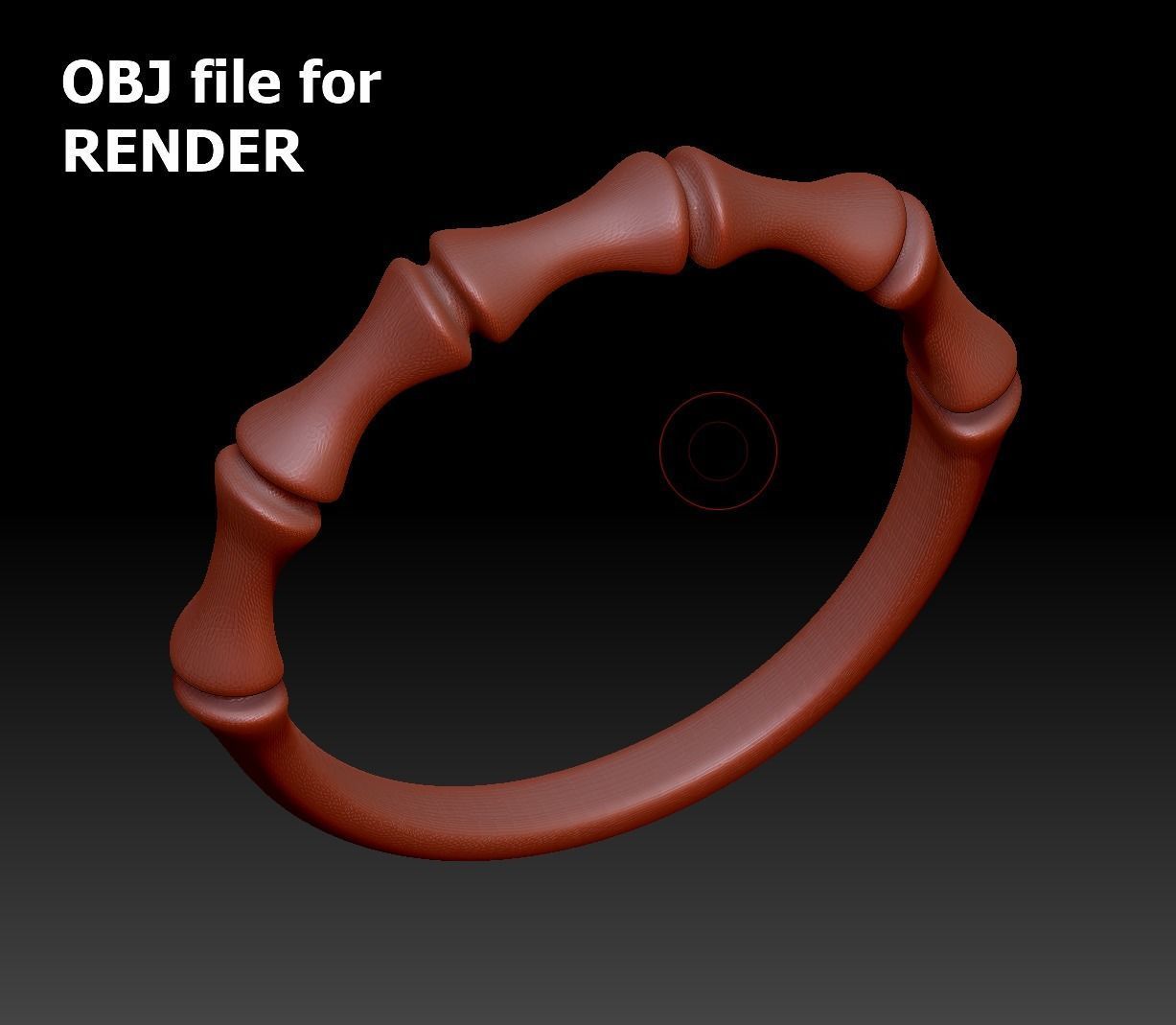 Bamboo Stackable Band Stacking Band Ring 3Dmodel 3D print model_10