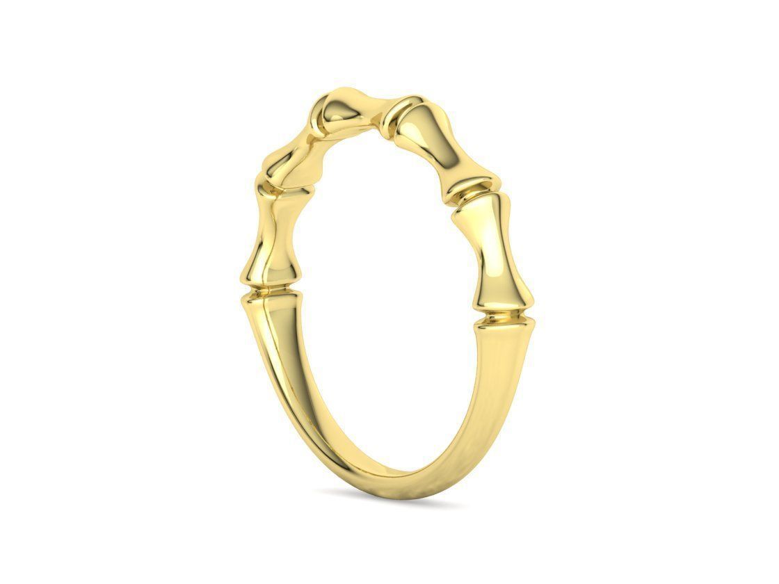 Bamboo Stackable Band Stacking Band Ring 3Dmodel 3D print model_26