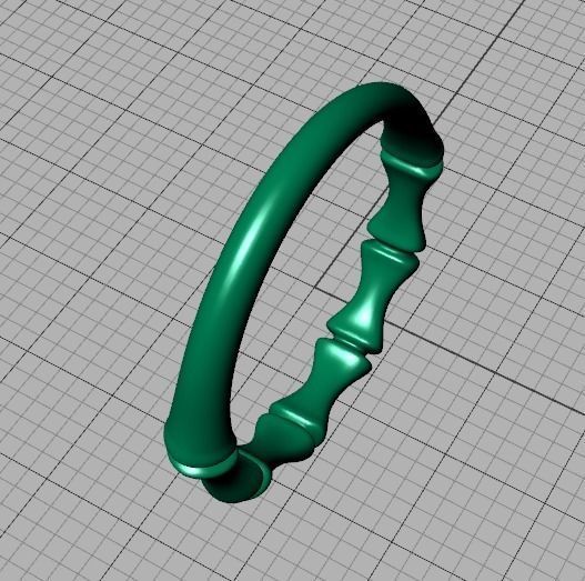 Bamboo Stackable Band Stacking Band Ring 3Dmodel 3D print model_44