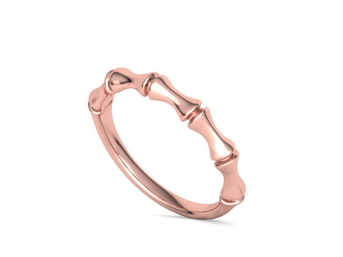 Bamboo Stackable Band Stacking Band Ring 3Dmodel 3D print model_31
