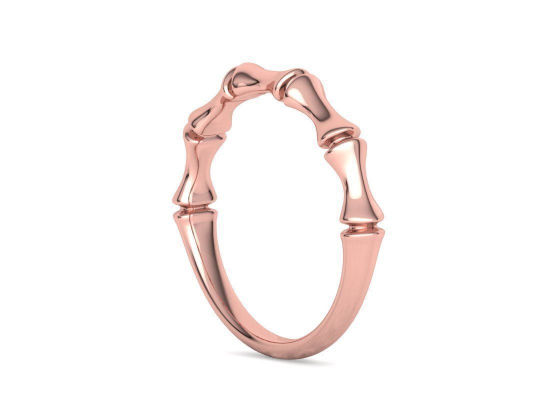 Bamboo Stackable Band Stacking Band Ring 3Dmodel 3D print model_25
