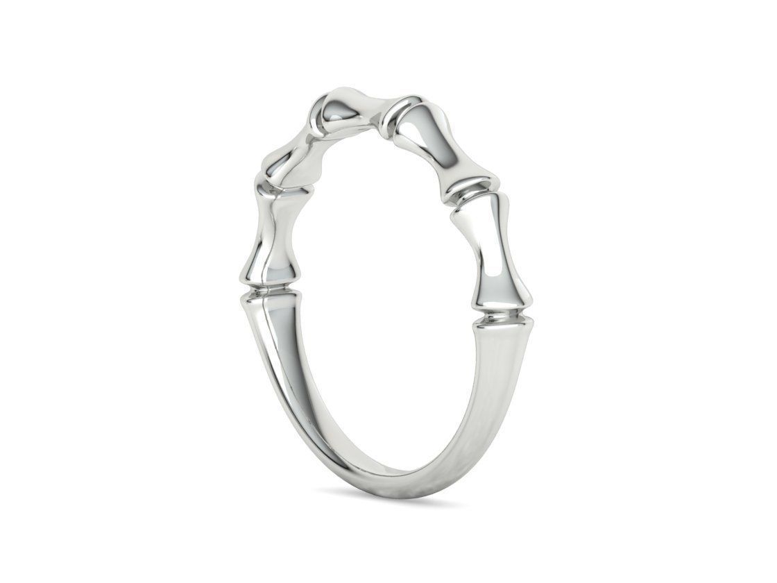 Bamboo Stackable Band Stacking Band Ring 3Dmodel 3D print model_27