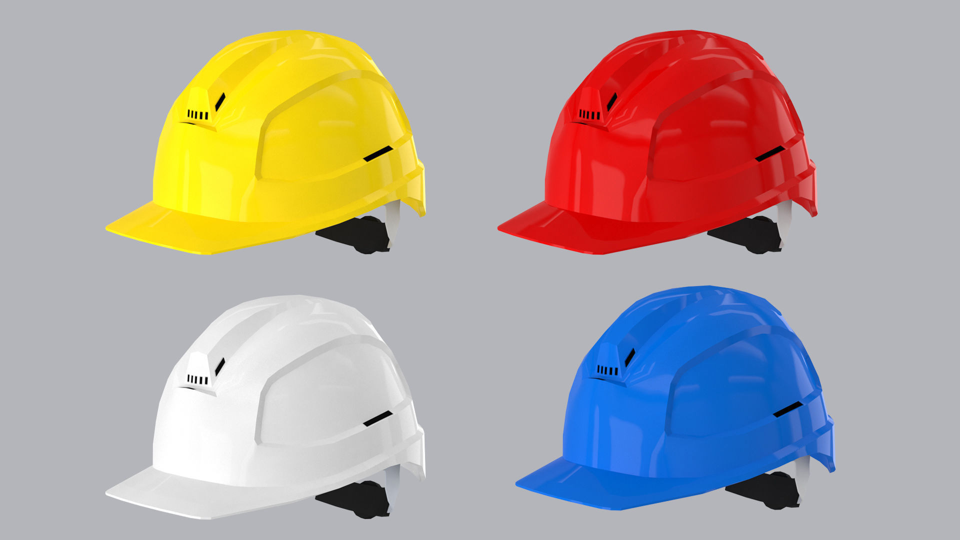 Safety Helmet - uvmap Low-poly 3D model_1