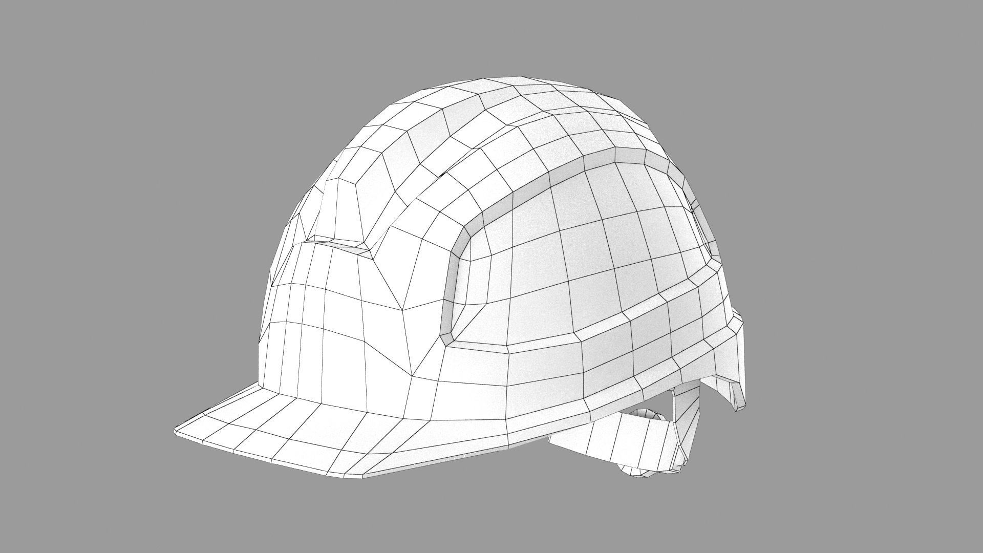 Safety Helmet - uvmap Low-poly 3D model_3