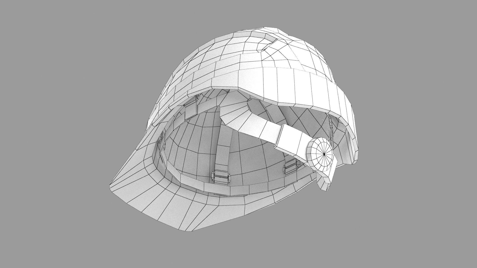 Safety Helmet - uvmap Low-poly 3D model_4