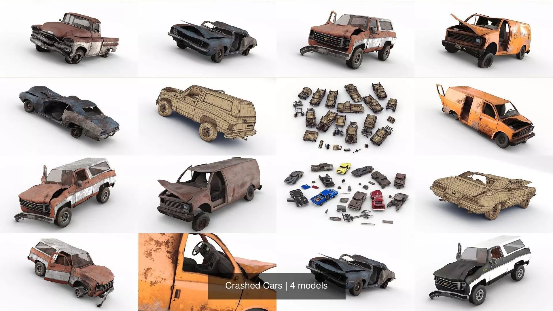 Crashed Cars 3D Model Collection_1