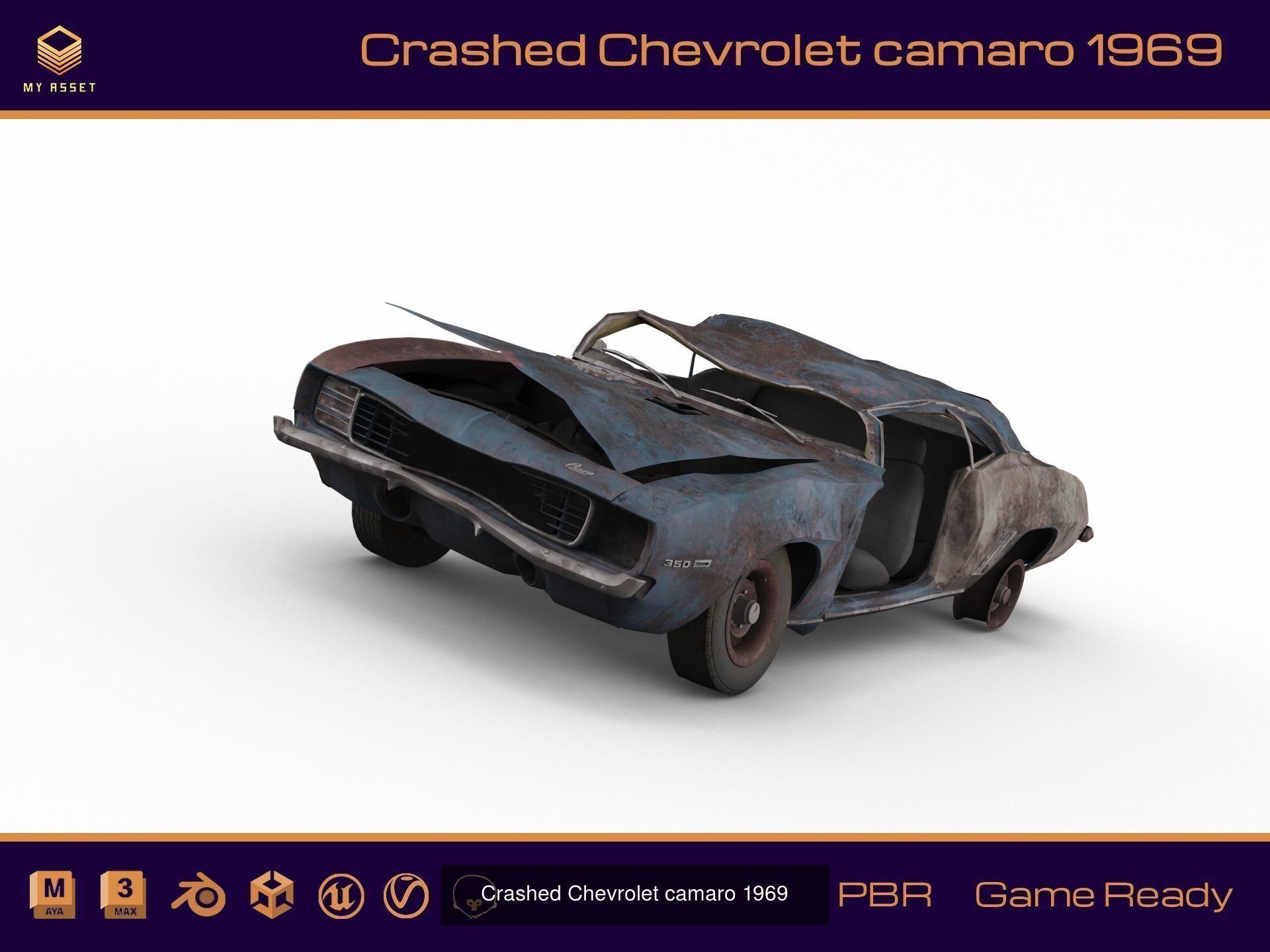 Crashed Cars 3D Model Collection_3