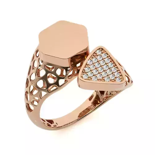 Dual Head Italian Diamond Ring