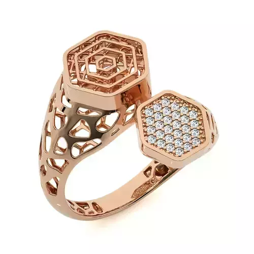 Dual Head Italian Diamond Ring