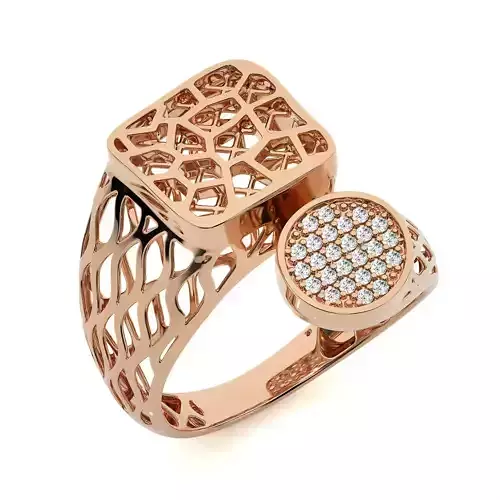 Dual Head Italian Diamond Ring