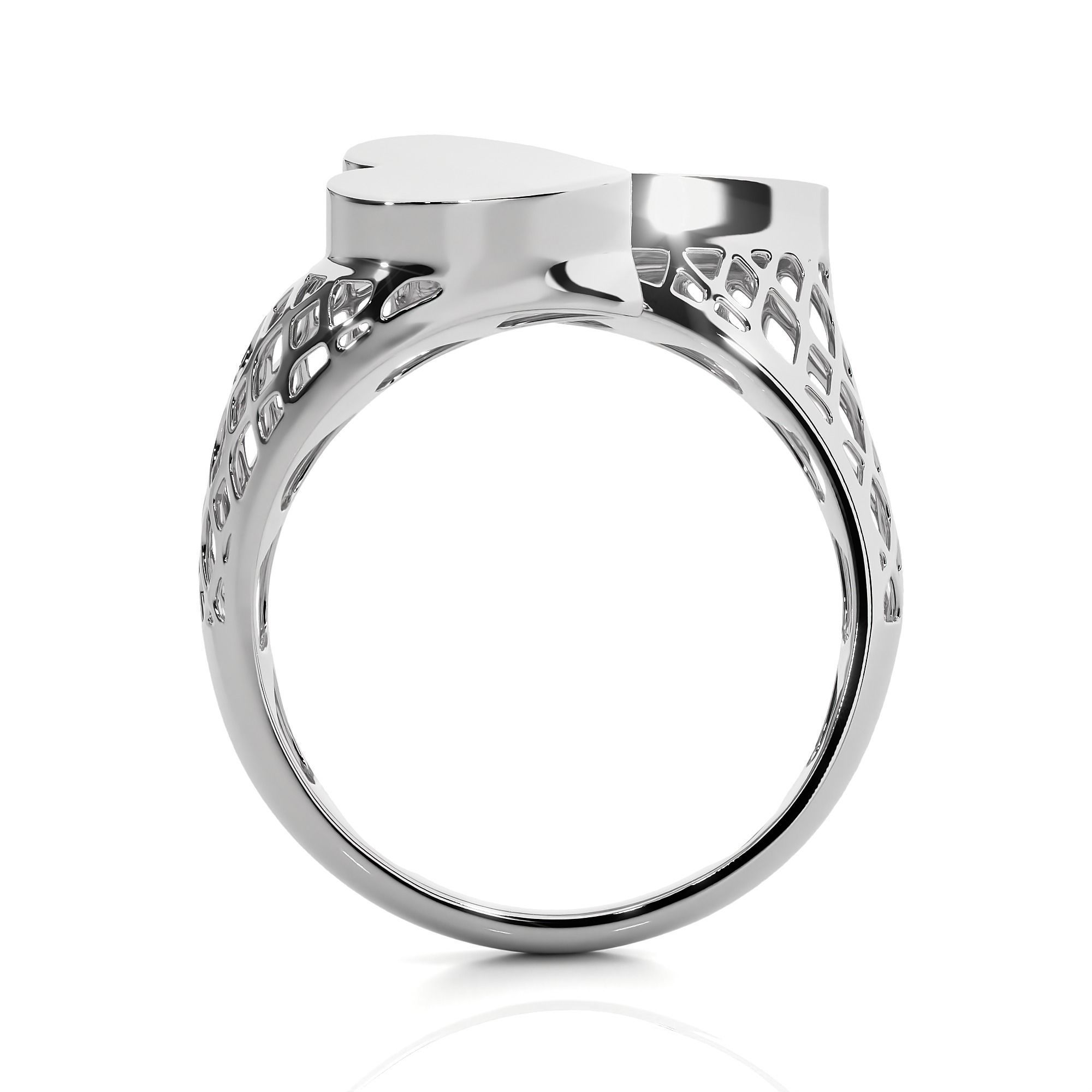 Dual Head Italian Diamond Ring 3D print model_9