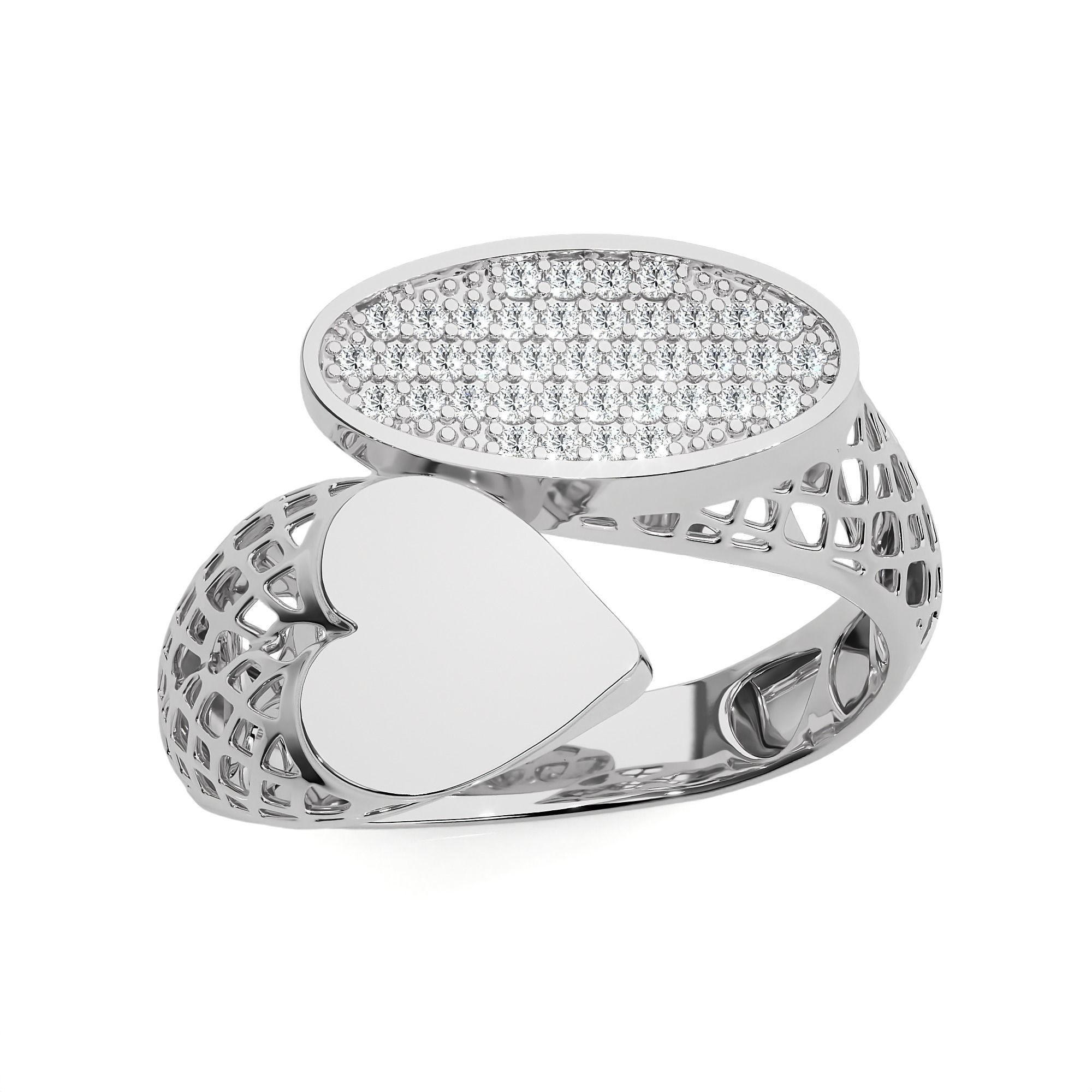 Dual Head Italian Diamond Ring 3D print model_8