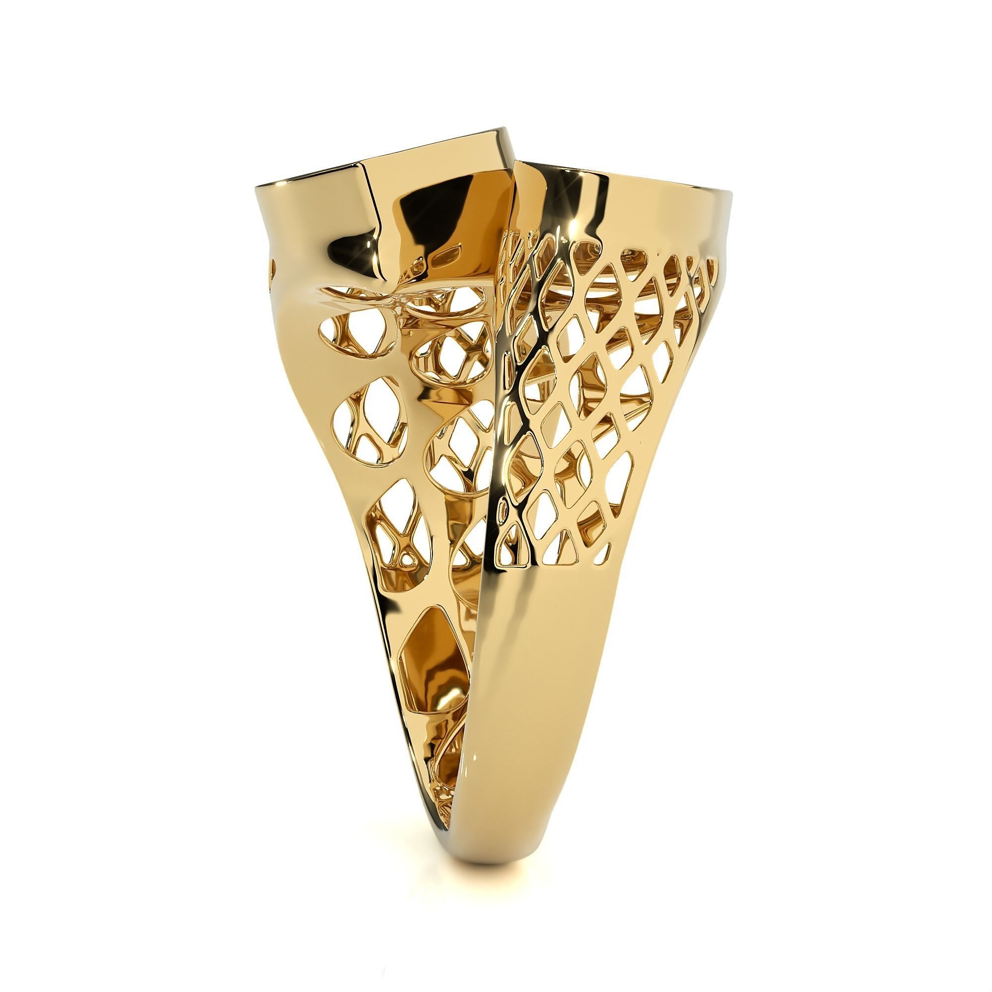 Dual Head Italian Diamond Ring 3D print model_13