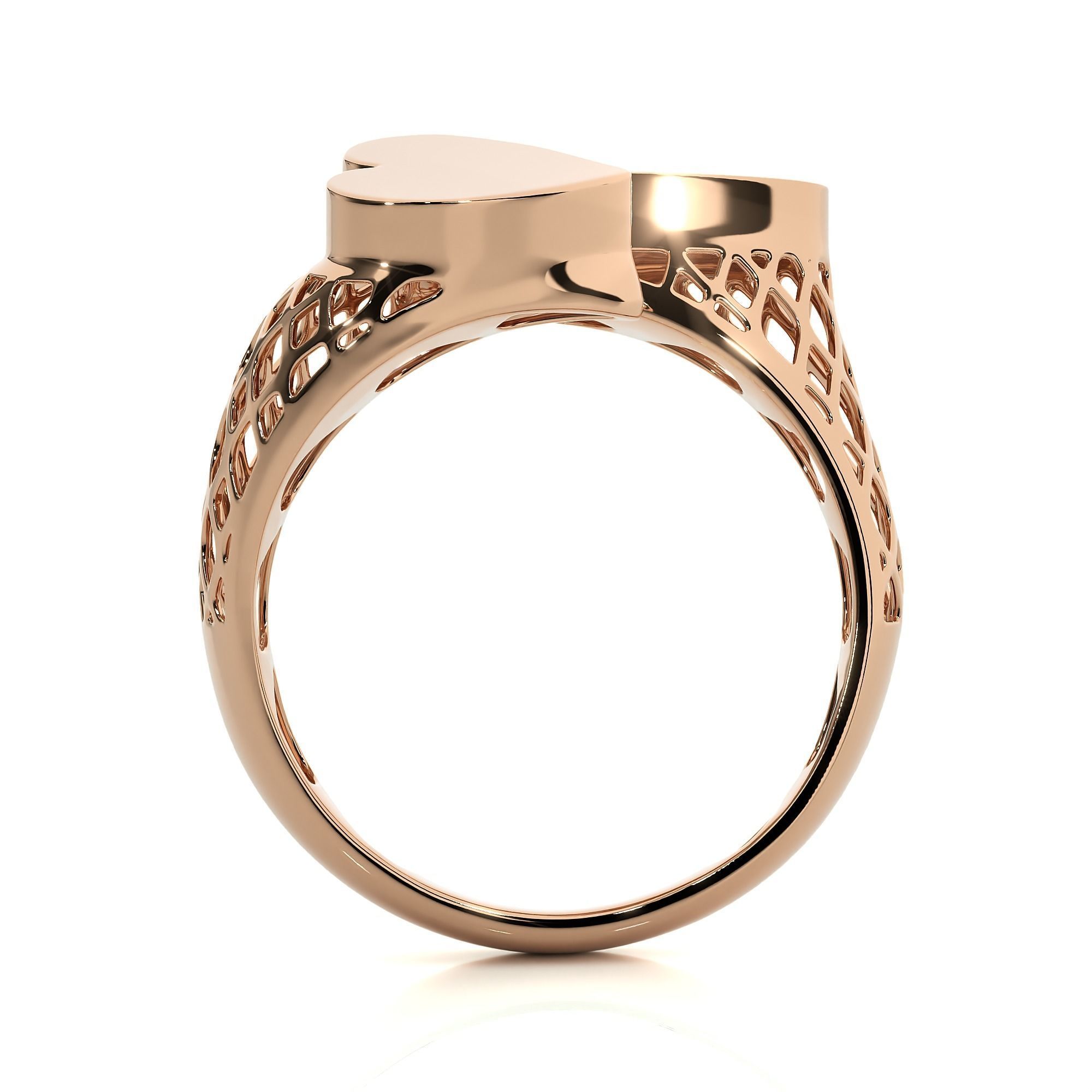 Dual Head Italian Diamond Ring 3D print model_6