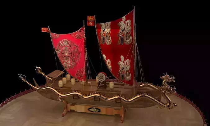 Chinese dragon  boat