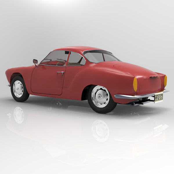 Volkswagen Karmann Ghia 1968 Studio Max 3D model_3