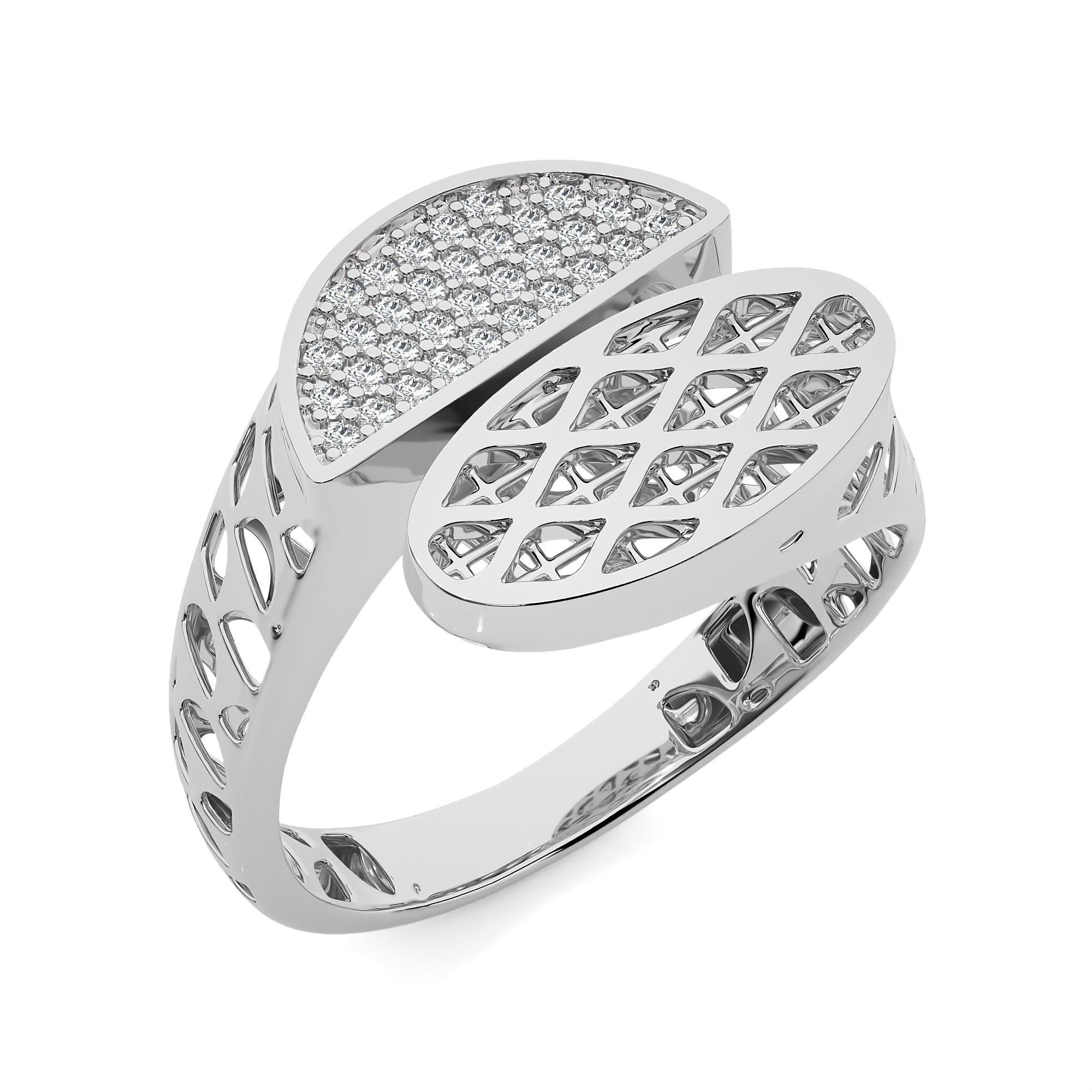 Dual Head Italian Diamond Ring 3D print model_8