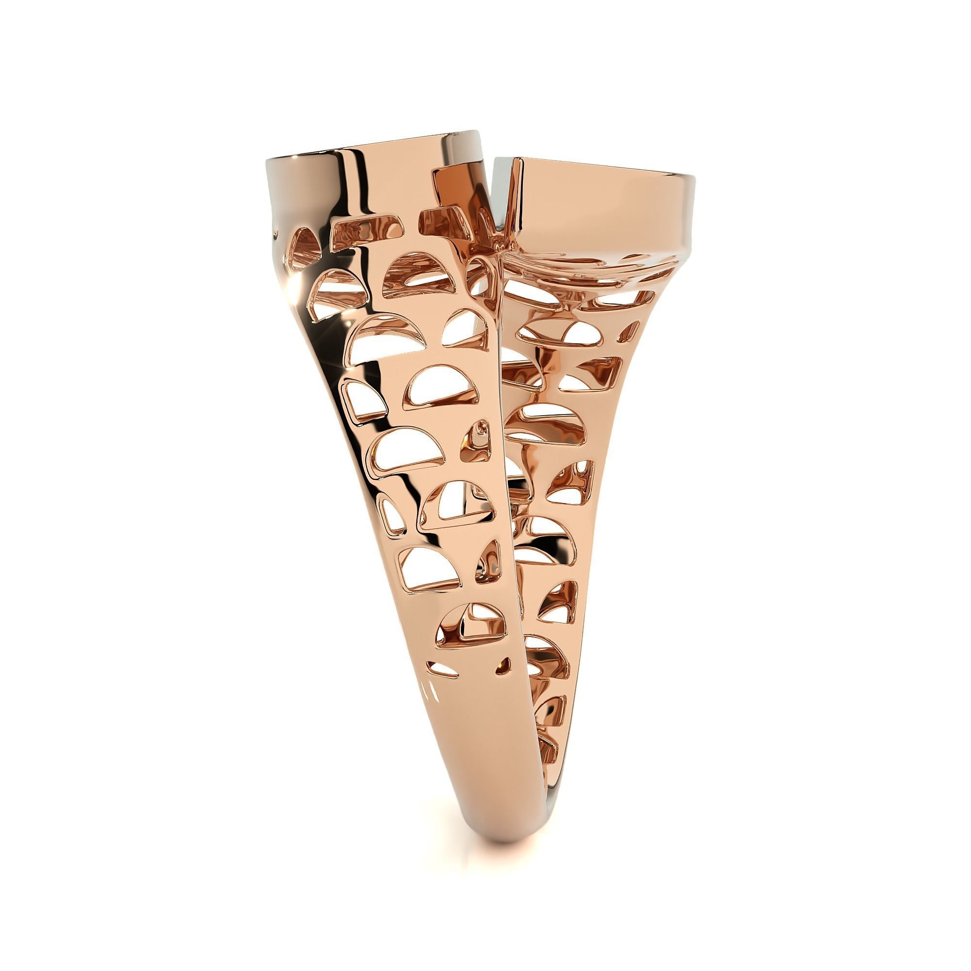 Dual Head Italian Diamond Ring 3D print model_5