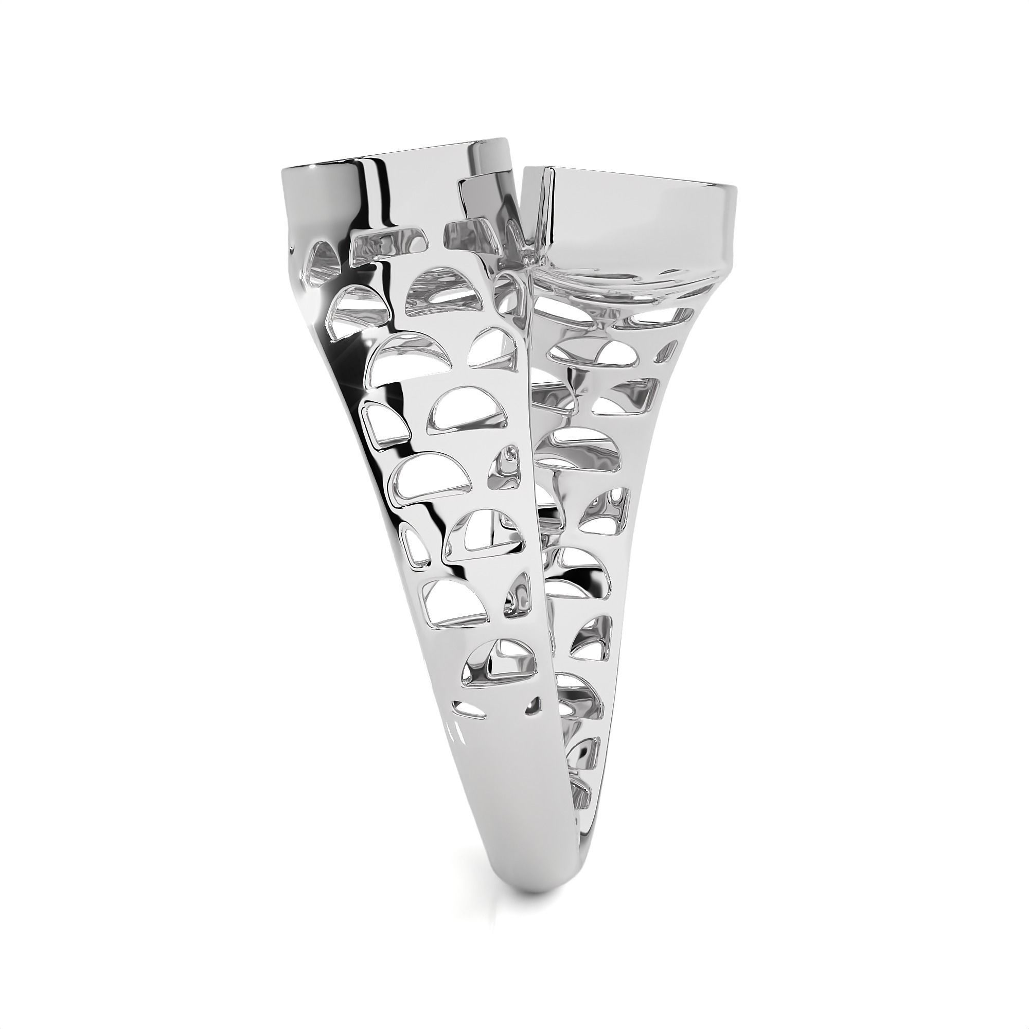 Dual Head Italian Diamond Ring 3D print model_9