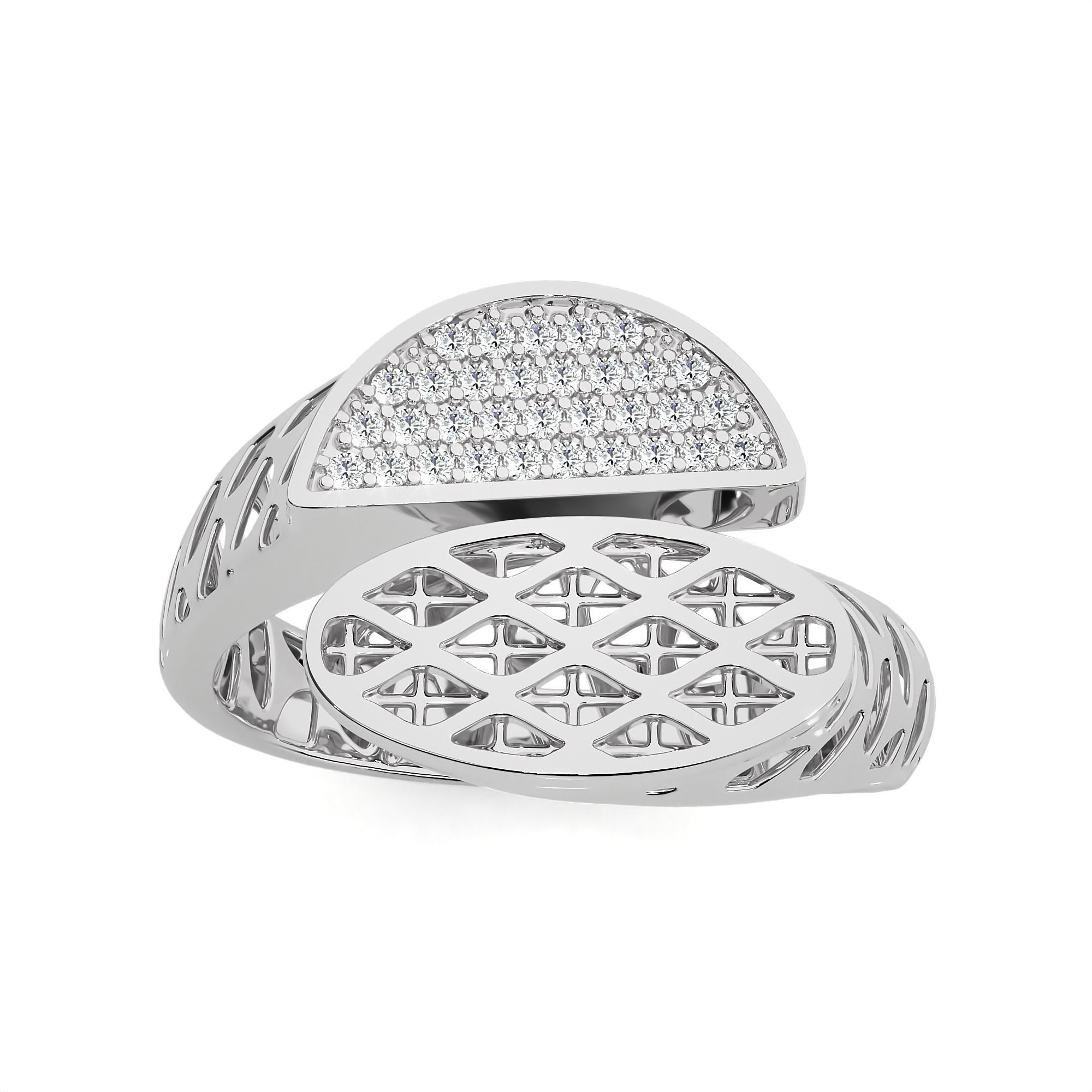 Dual Head Italian Diamond Ring 3D print model_6