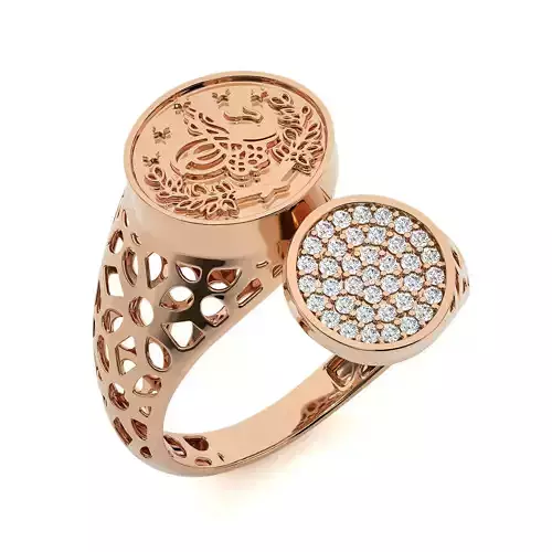 Round Dual Head Italian Diamond Ring