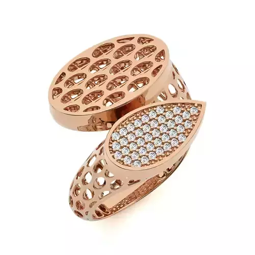 Dual Head Italian Diamond Ring 3D print model