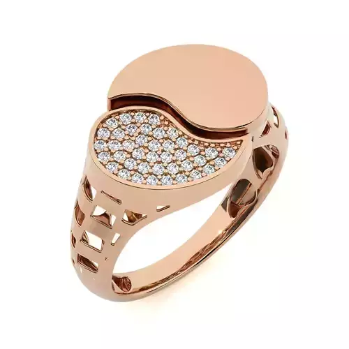 Yin and Yang Dual Head Cocktail Diamond Ring