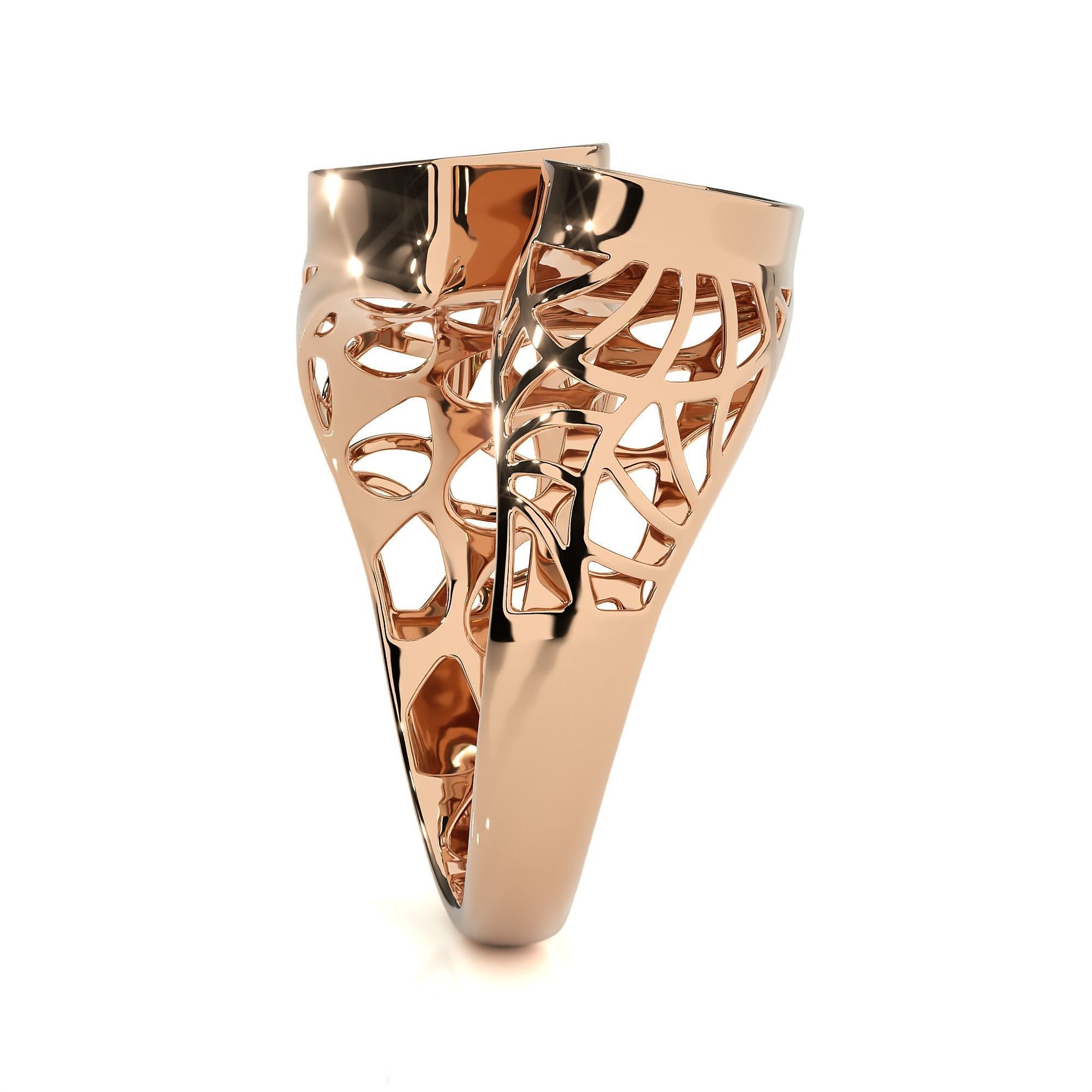 Dual Head Italian Diamond Ring 3D print model_7