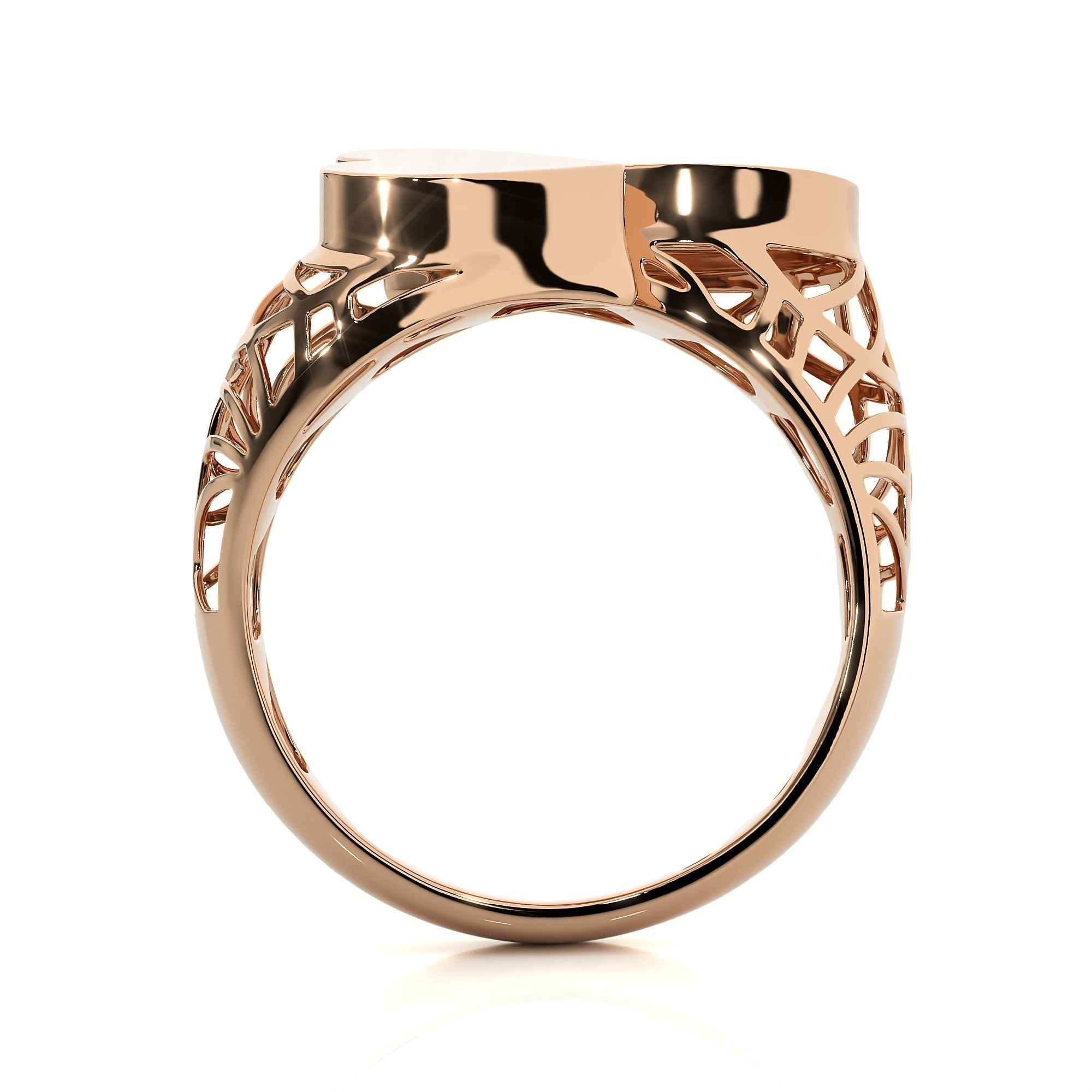 Dual Head Italian Diamond Ring 3D print model_6