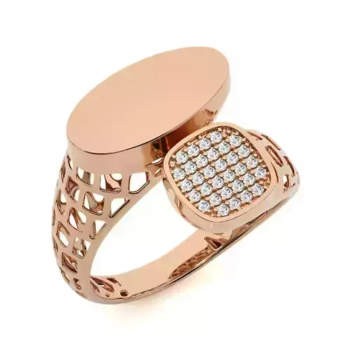 Dual Head Italian Diamond Ring