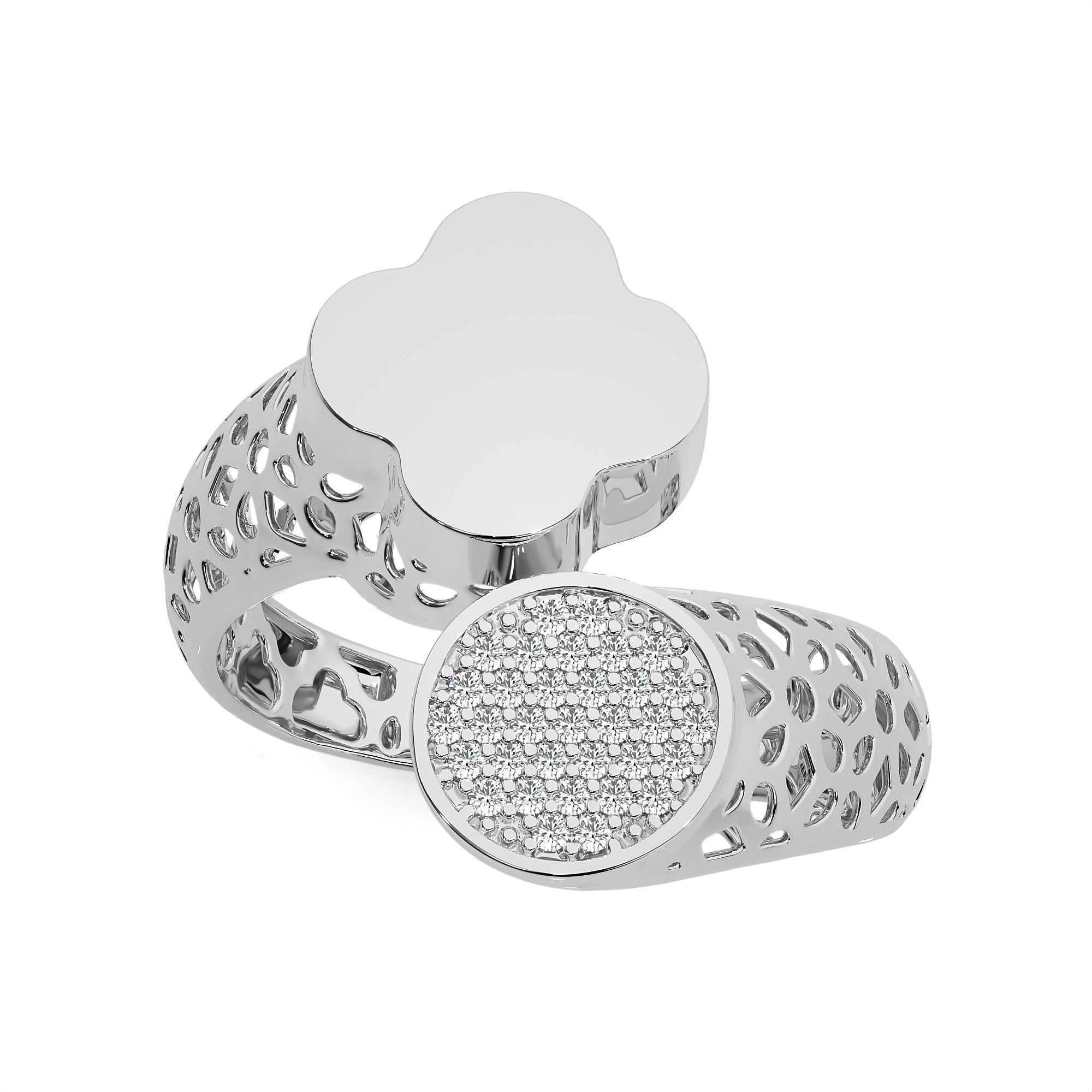 Dual Head Italian Diamond Ring 3D print model_8