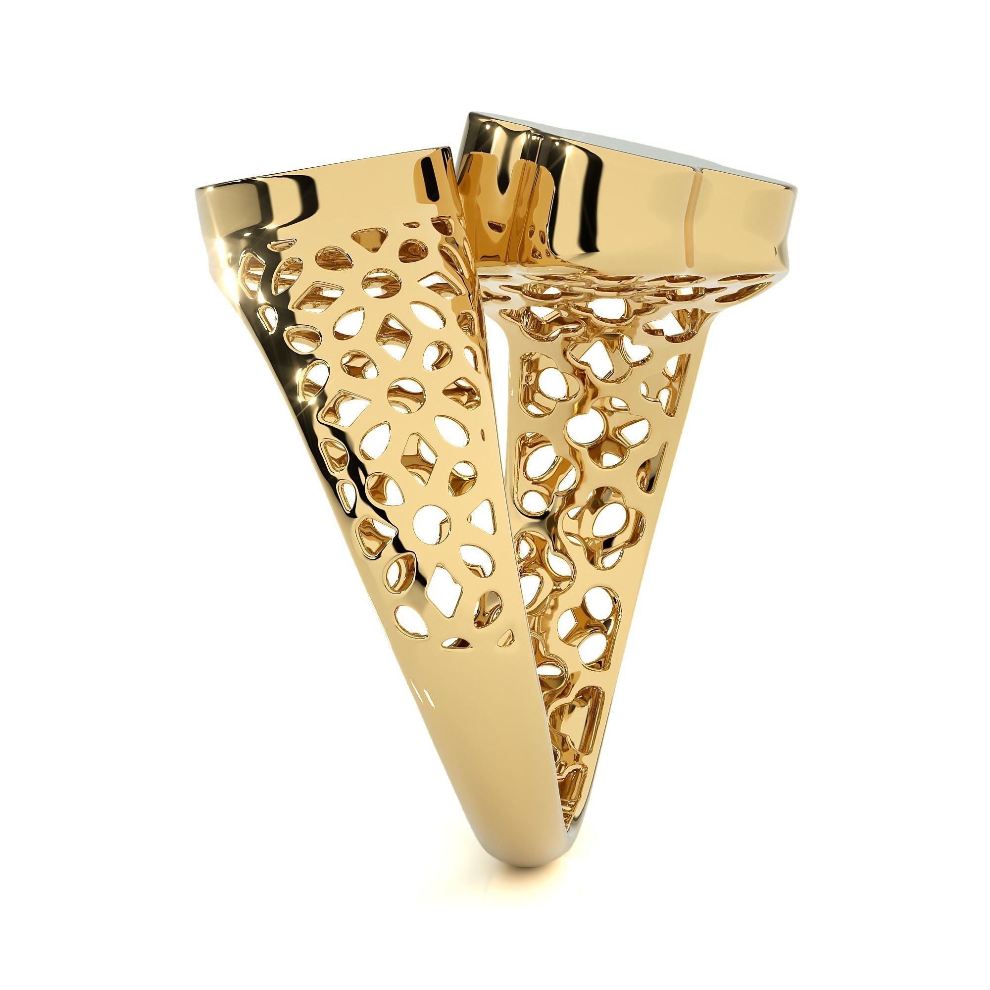 Dual Head Italian Diamond Ring 3D print model_13